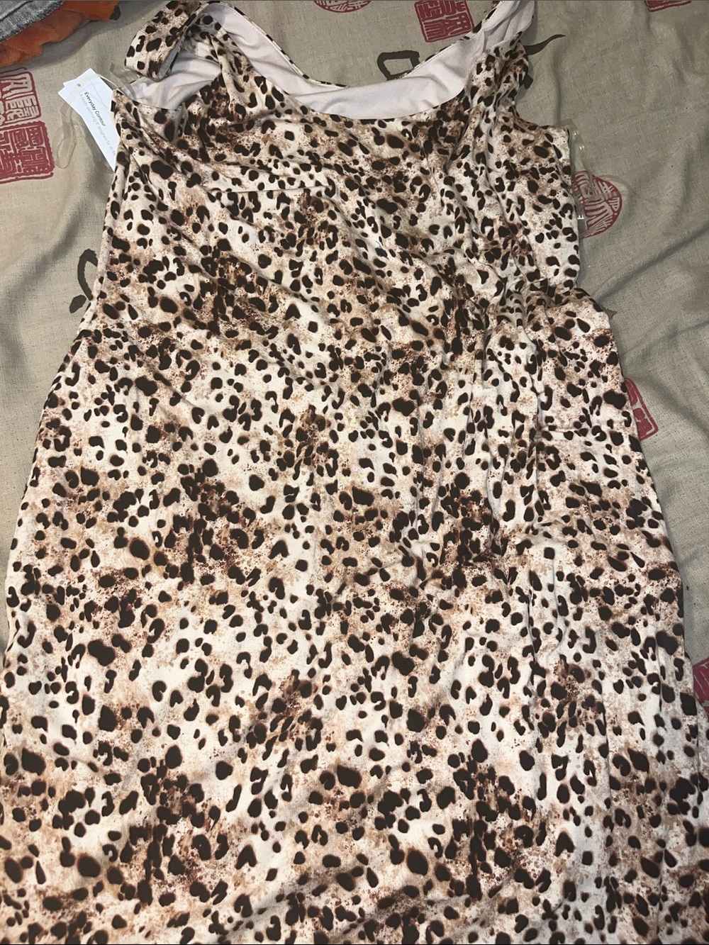 Cheetah Print Women’s Dress in Brown and Cream